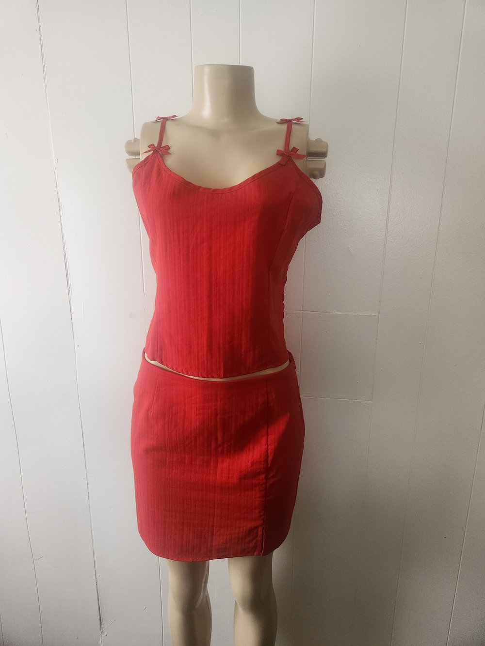 Sienna Sky Red Two-Piece  Skirt Set